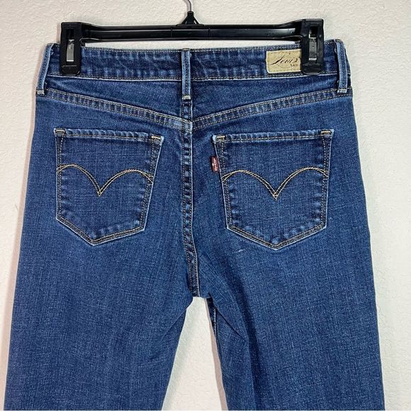 Levi's Blue Mid Rise Demi Curve Classic Boot Cut Jeans Women's Size 2 - Picture 4 of 9